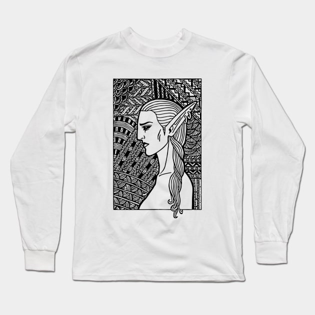 Sindar scrolls Long Sleeve T-Shirt by Bazisa